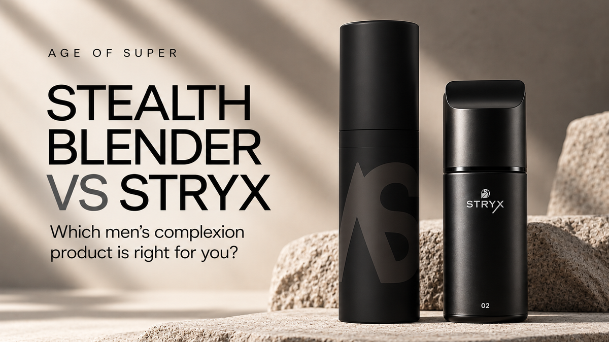 Age of Super — Stealth Blender vs Stryx men’s tinted moisturizer comparison