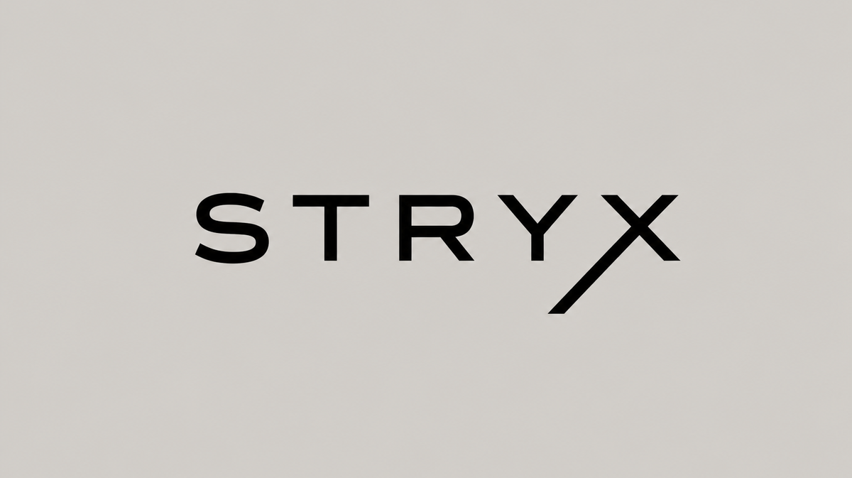 Stryx logo on a light gray background