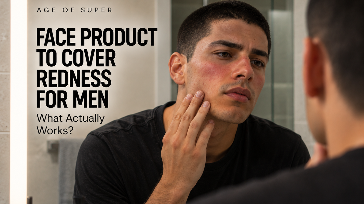 Face product to cover redness for men
