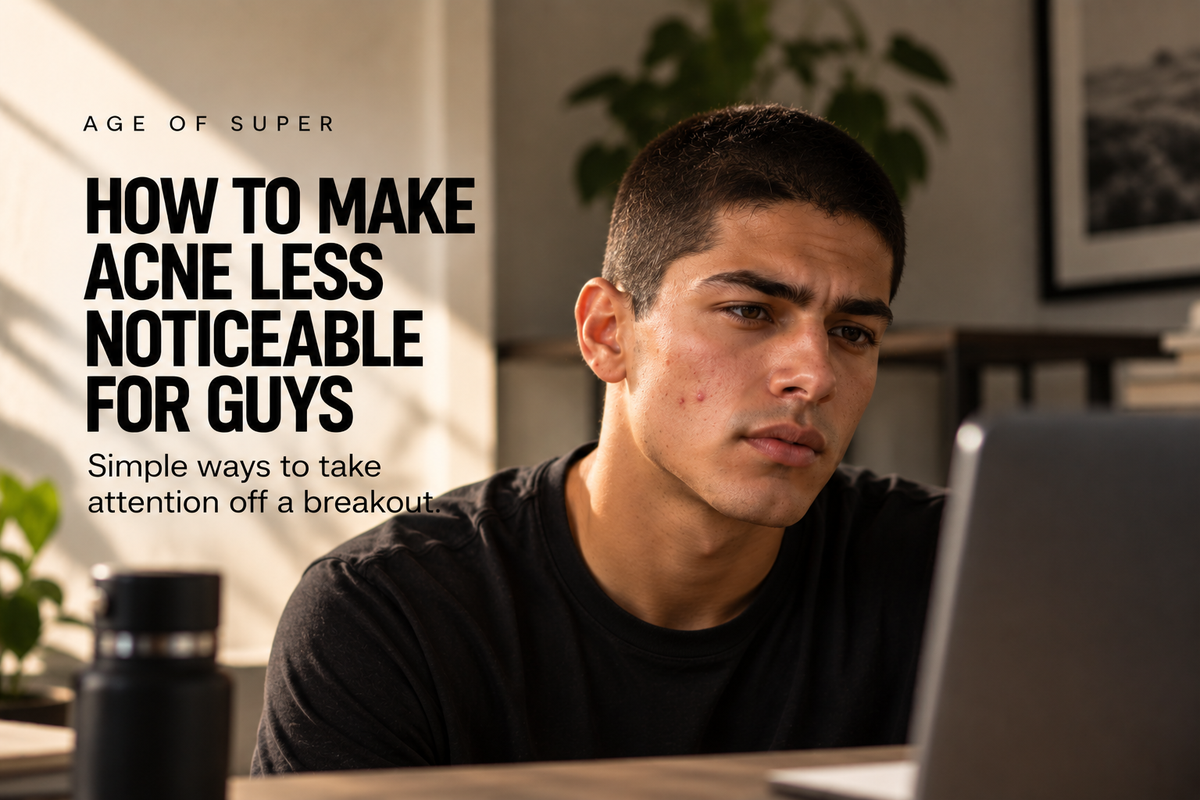 How to make acne less noticeable for guys