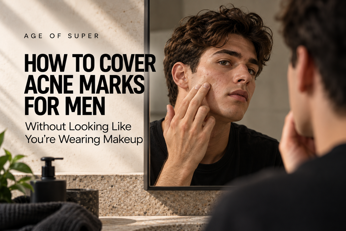 How to cover acne marks for men